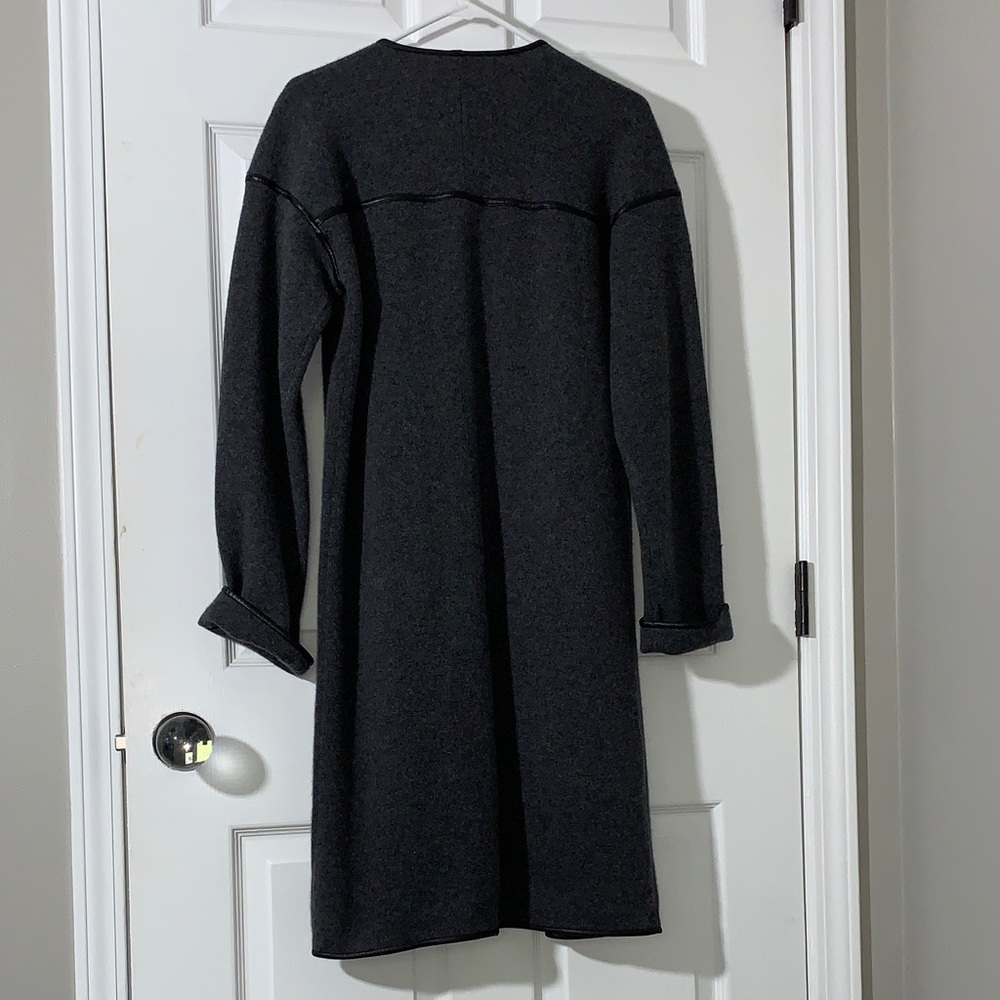 Gray Open Front Cardigan - Picture 5 of 7